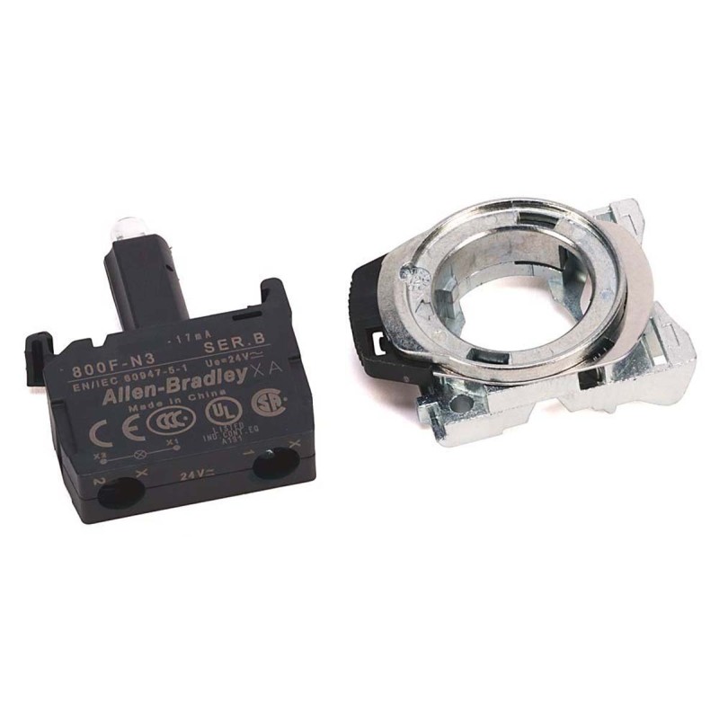 1 pcs - Allen Bradley 800F Series Light Block, 24V ac/dc, Green Light