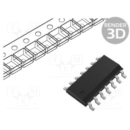 10 pcs : CD4071BM96 - IC: digital, OR, Ch: 4, IN: 2, CMOS, SMD, SOIC14, 3÷18VDC, -55÷125°C