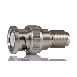 1 pcs - RS PRO Straight Coaxial Adapter BNC Plug to Type F Socket 1GHz