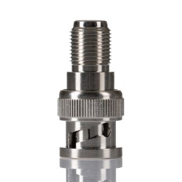 1 pcs - RS PRO Straight Coaxial Adapter BNC Plug to Type F Socket 1GHz