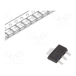 20 pcs : BSP16T1G - Transistor: PNP, bipolar, 300V, 0.1A, 1.5W, SOT223