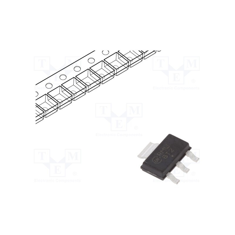 20 pcs : BSP16T1G - Transistor: PNP, bipolar, 300V, 0.1A, 1.5W, SOT223