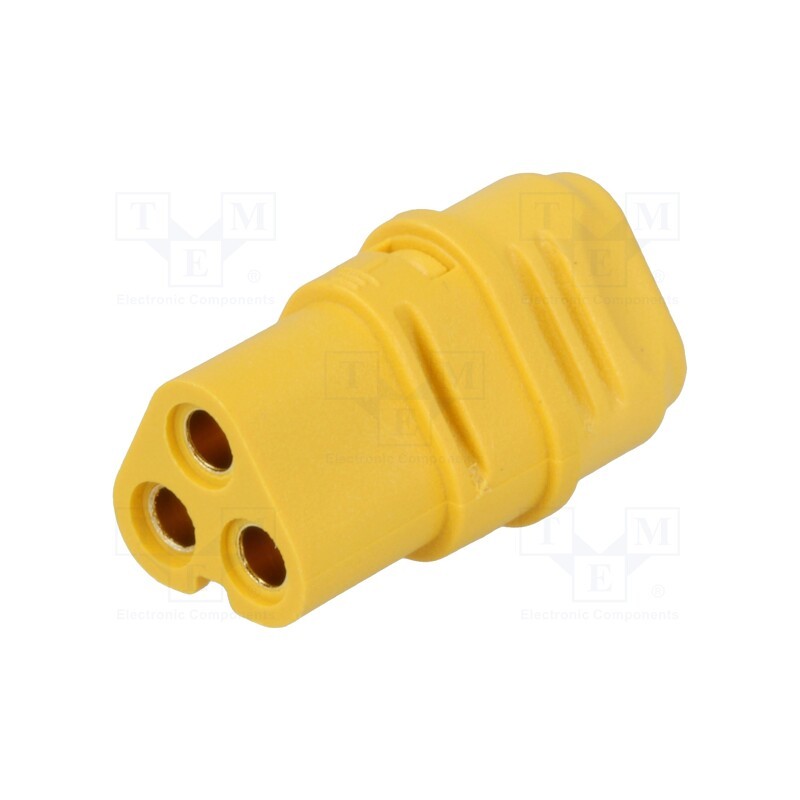 10 pcs : MT30-F - Plug, DC supply, MT30, female, PIN: 3, for cable, soldering, yellow