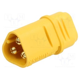 10 pcs : MT30-M - Plug, DC supply, MT30, male, PIN: 3, for cable, soldering, yellow