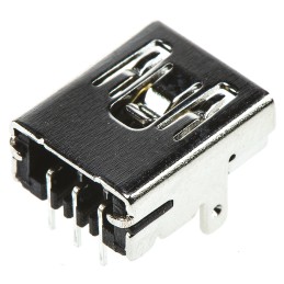 5 pcs - ASSMANN WSW Right Angle, Through Hole, Socket Type B USB Connector