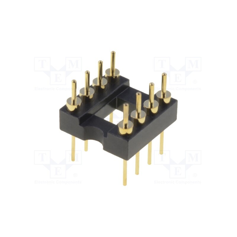 10 pcs : TMC-308-1-G - Socket: integrated circuits, DIP8, Pitch: 2.54mm, precision, THT