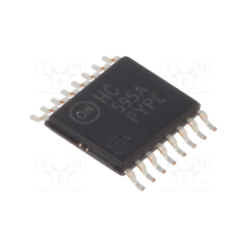 10 pcs : MM74HC595MTC - IC: digital, shift register, Ch: 8, CMOS, SMD, TSSOP16, HC, 2÷6VDC