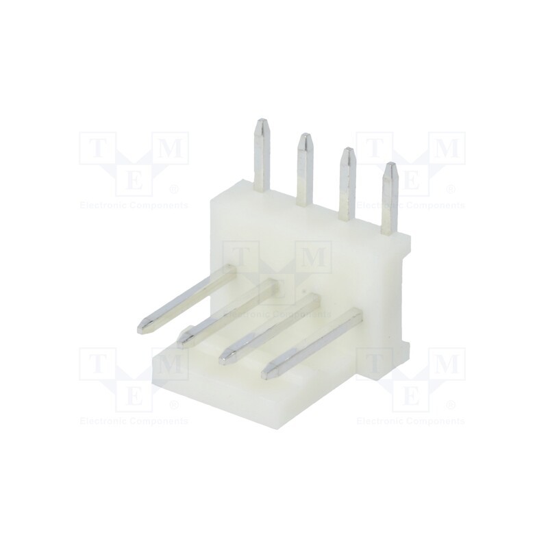 10 pcs : MUAS100-04-D_E - Socket, wire-board, male, PIN: 4, 2.54mm, THT, MAS-CON, tinned