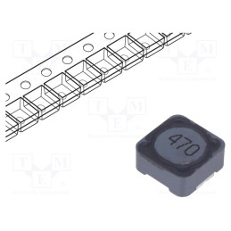 20 pcs : PCS125MT470 - Inductor: wire, SMD, 47uH, 1.8A, 75mΩ, ±20%, 12x12x6mm, -40÷125°C
