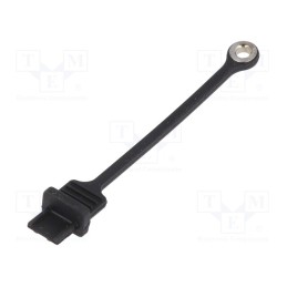 10 pcs : MUSB-2E151-015BP - Protection cap, MUSB, Application: USB B mini sockets, black