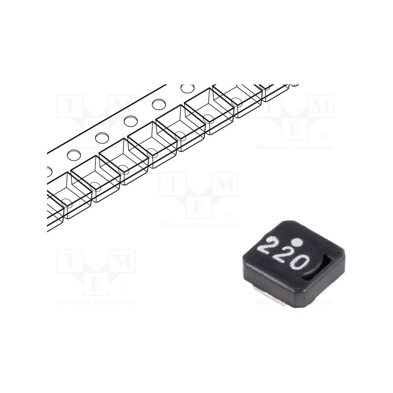 10 pcs : VLCF5020T-220MR75-1 - Inductor: ferrite, SMD, 22uH, 0.75A, 413mΩ, ±20%, VLCF