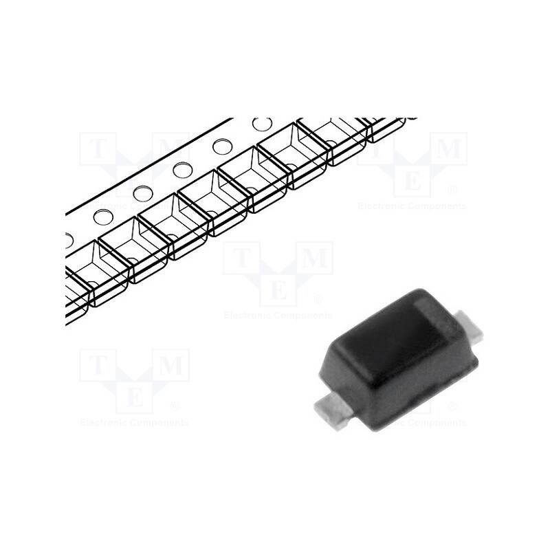 50 pcs : ESD5B5.0ST1G - Diode: TVS, 0.2W, 6.8V, bidirectional, SOD523, , Ch: 1