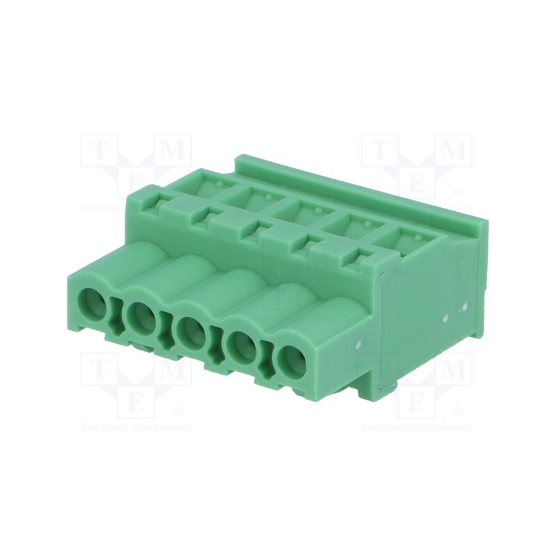 10 pcs : MVSTBW 2,5/ 5-ST-5,08 1792786 - Pluggable terminal block, 5.08mm, ways: 5, angled 90°, plug, green