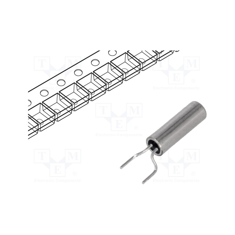 10 pcs : 32.768K-2/6SMD-SR - Resonator: quartz, 32.768kHz, ±20ppm, 12.5pF, SMD, cylindrical