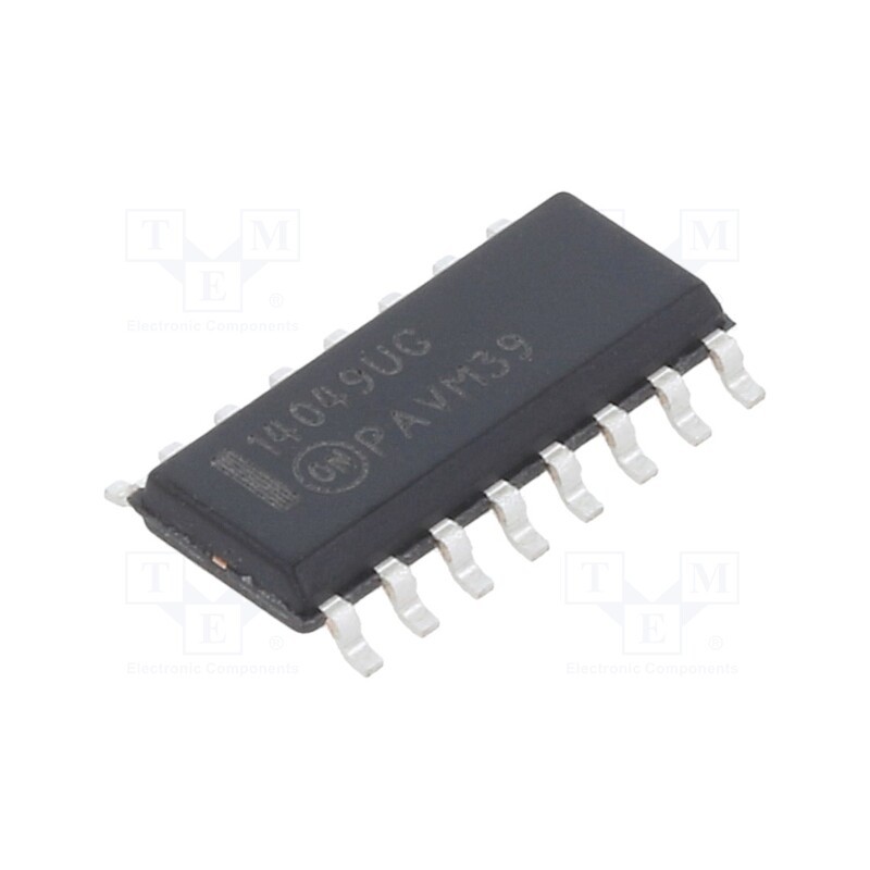 10 pcs : MC14049UBDG - IC: digital, buffer,inverting, Ch: 6, SMD, SO16, 3÷18VDC, -55÷125°C