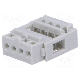 10 pcs : N1604 - Plug, IDC, female, PIN: 4, IDC, THT, 2.54mm, tinned, Layout: 1x4