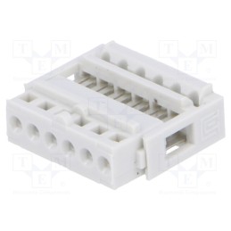 10 pcs : N1606 - Plug, IDC, female, PIN: 6, IDC, THT, 2.54mm, tinned, Layout: 1x6