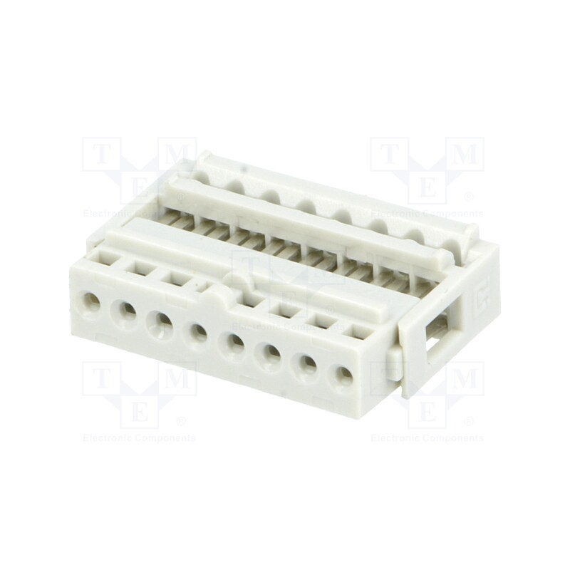 10 pcs : N1608 - Plug, IDC, female, PIN: 8, IDC, THT, 2.54mm, tinned, Layout: 1x8