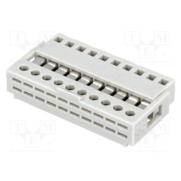 10 pcs : N1610 - Plug, IDC, female, PIN: 10, IDC, THT, 2.54mm, tinned, Layout: 1x10
