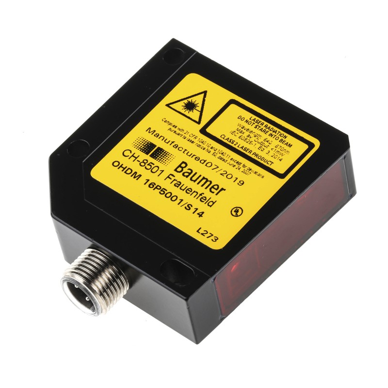 1 pcs - Baumer Diffuse Photoelectric Sensor, Block Sensor, 25 mm - 300 mm Detection Range