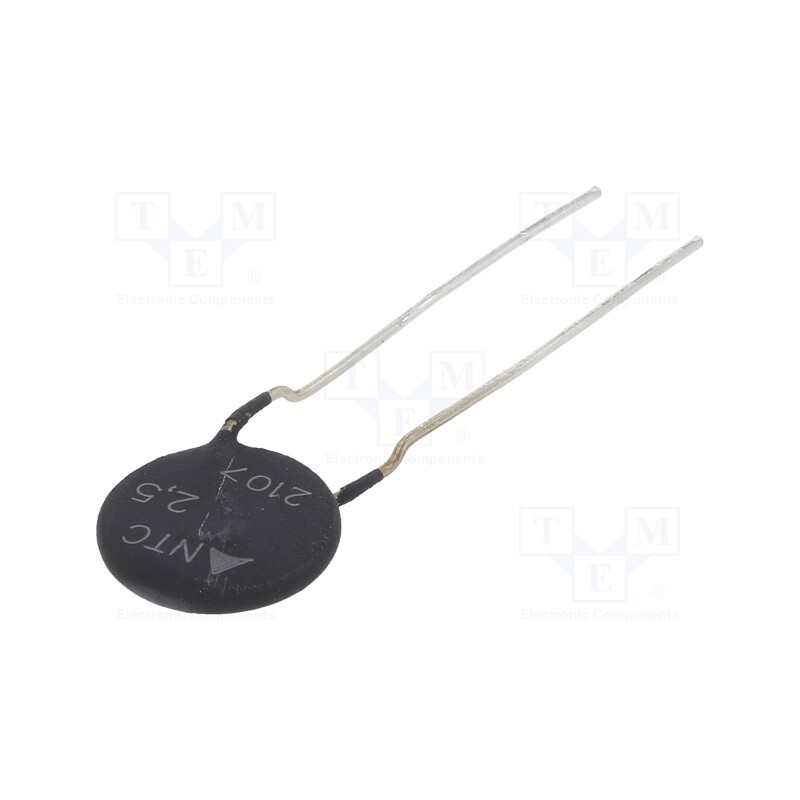 10 pcs : B57237S0259M000 - NTC thermistor, 2.5Ω, -55÷170°C, 3.1W, ±20%, THT, 2800K