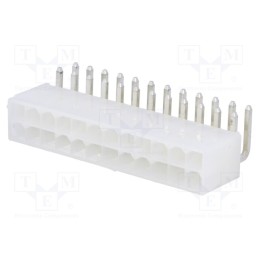 10 pcs : N42GK-24 - Socket, wire-board, male, N42G, 4.2mm, PIN: 24, THT, 600V, 9A, tinned
