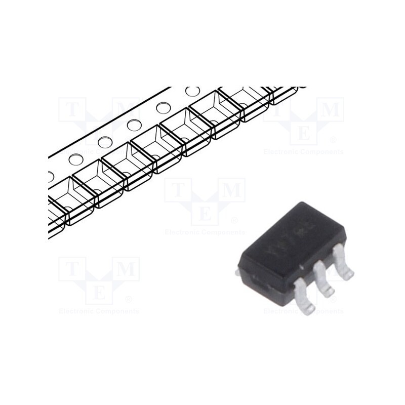 50 pcs : 74AHC1G14SE-7 - IC: digital, NOT, Ch: 1, SMD, SOT353, 2÷5.5VDC, -40÷125°C,