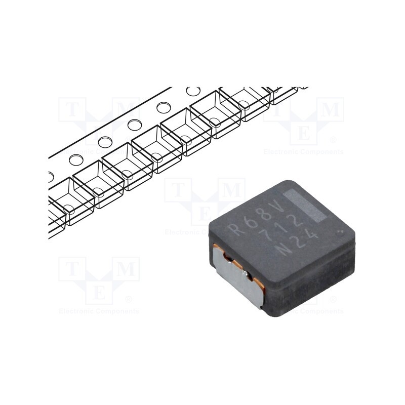 10 pcs : ETQP4MR68KVK - Inductor: wire, SMD, 680nH, 16.6A, 2.92mΩ, ±20%, 8.5x8x4mm, ETQP4M