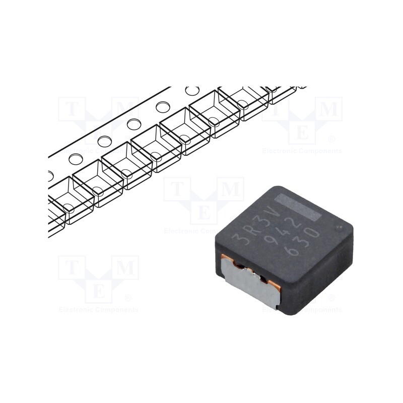 10 pcs : ETQP4M3R3KVK - Inductor: wire, SMD, 3.3uH, 7.6A, 14.1mΩ, ±20%, 8.5x8x4mm, -40÷150°C