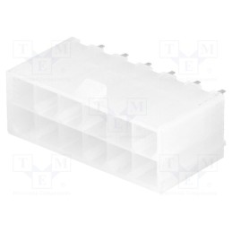 10 pcs : N42GP-12 - Socket, wire-board, male, N42G, 4.2mm, PIN: 12, THT, 600V, 9A, tinned