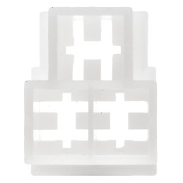 25 pcs - TE Connectivity, AMP FASTIN-FASTON 3 Way Nylon 66 Crimp Terminal Housing, 6.35mm Tab Size, Natural