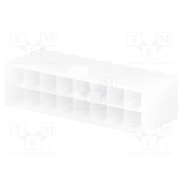 10 pcs : N42GP-16 - Socket, wire-board, male, N42G, 4.2mm, PIN: 16, THT, 600V, 9A, tinned