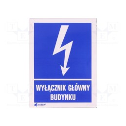 10 pcs : 2EIA74/105FS -AS - Safety sign, informative, self-adhesive folie, W: 74mm, H: 105mm