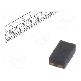 10 pcs : ESDALC12-1T2 - Diode: TVS, 50W, 12V, 2A, unidirectional, SOD882T,
