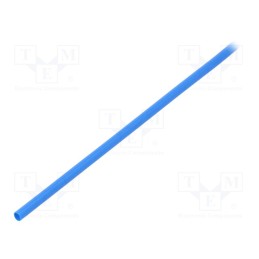 10 pcs : 7000099231 - Heat shrink sleeve, thin walled, 3: 1, 3mm, L: 1m, blue, GTI 3000
