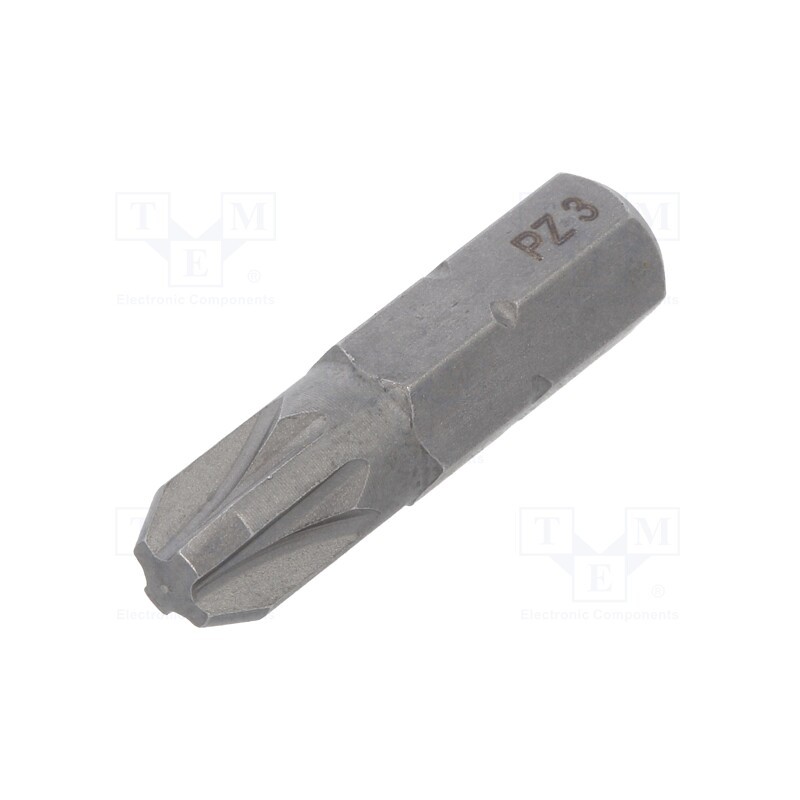 10 pcs : 1690 - Screwdriver bit, Pozidriv®, PZ3, Overall len: 25mm, STANDARD
