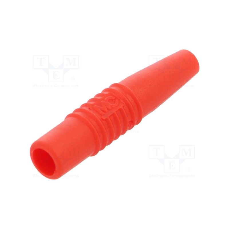10 pcs : 22.2250-22 - Red, Overall len: 59.5mm, Socket size: 4mm, for banana sockets