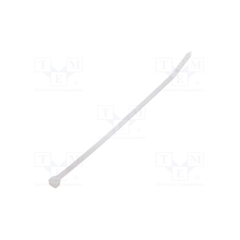 200 pcs : 7TAG054360R0125 -AS - Cable tie, L: 141mm, W: 3.6mm, polyamide, 180N, natural, Ømax: 32mm