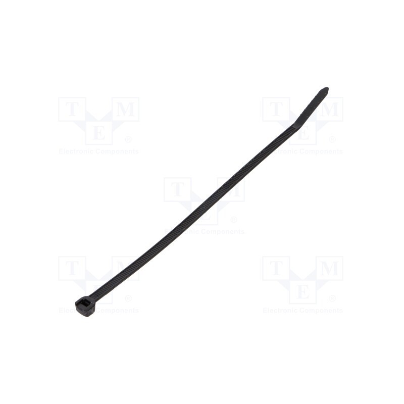 200 pcs : 7TAG054360R0152 - Cable tie, L: 163mm, W: 2.4mm, polyamide, 80N, black, Ømax: 38mm