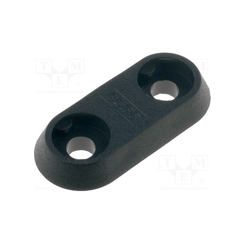 10 pcs : - Terminal mountig plate, black, 35mm, CL159