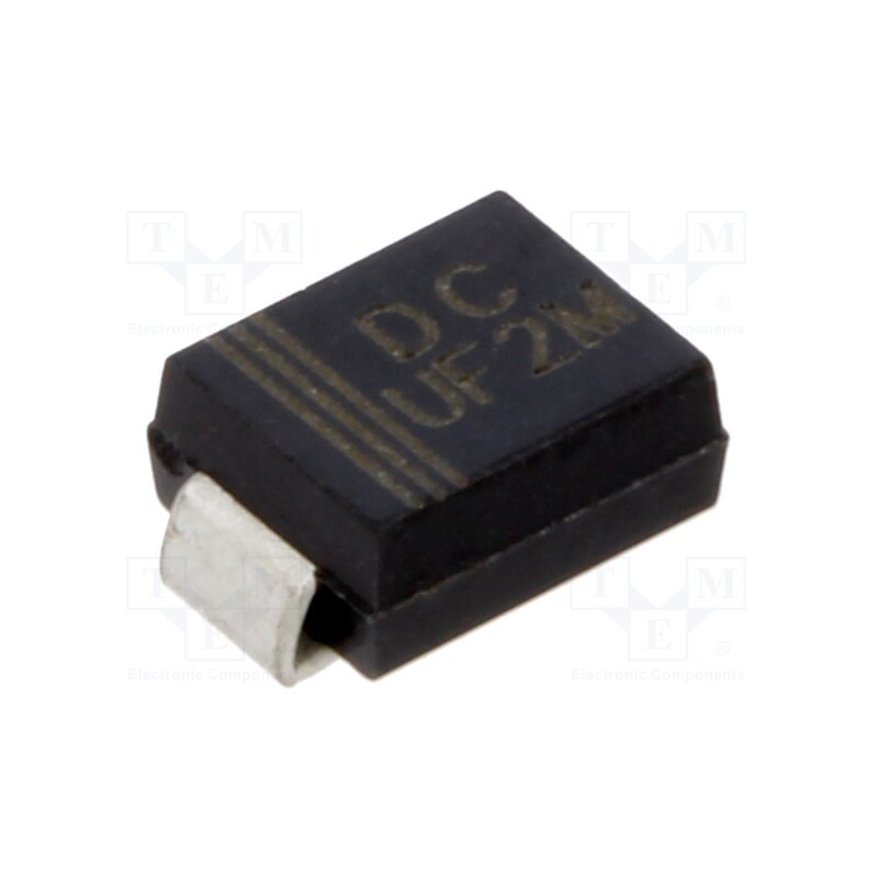 50 pcs : UF2M - Diode: rectifying, SMD, 1kV, 2A, 75ns, SMB, Ufmax: 1.7V, Ifsm: 30A