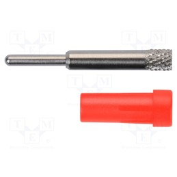 10 pcs : EPB 6053 NI / RT - Socket, 2mm banana, 10A, 70VDC, 24.5mm, red, on panel, insulated