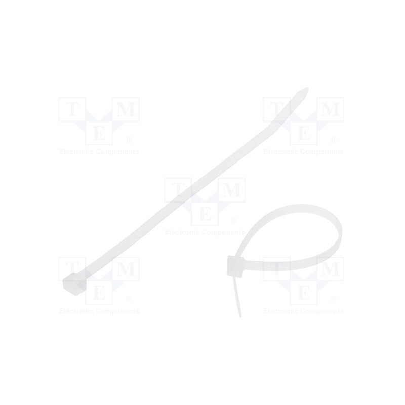 200 pcs : 222674 -AS - Cable tie, L: 160mm, W: 4.8mm, polyamide, 215N, natural, -40÷85°C