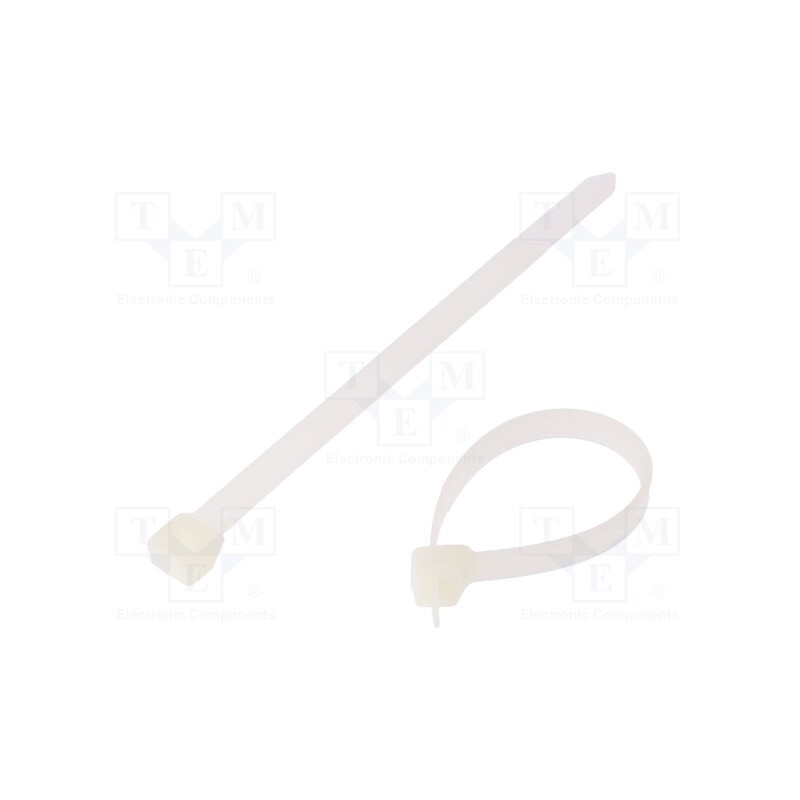 200 pcs : 222685 -AS - Cable tie, L: 150mm, W: 7.6mm, polyamide, 533N, natural, -40÷85°C