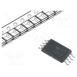 10 pcs : TL072CPWR - IC: operational amplifier, 3MHz, Ch: 2, TSSOP8, ±5÷15VDC,