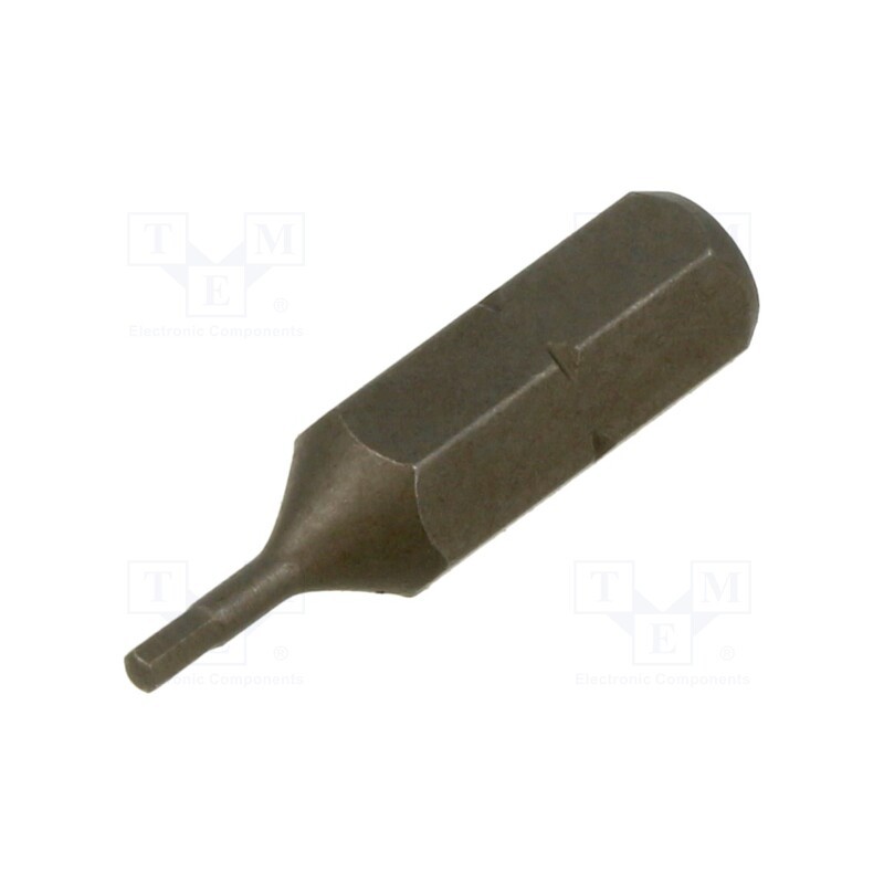 10 pcs : 102515H - Screwdriver bit, hex key, HEX 1,5mm, Overall len: 25mm