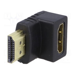 10 pcs : AK-AD-01 - Adapter, HDMI 1.4, HDMI socket 90°,HDMI plug, black
