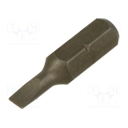 10 pcs : 102535S1 - Screwdriver bit, slot, 3,5x0,6mm, Overall len: 25mm