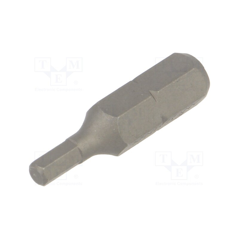10 pcs : 102503H - Screwdriver bit, hex key, HEX 3mm, Overall len: 25mm