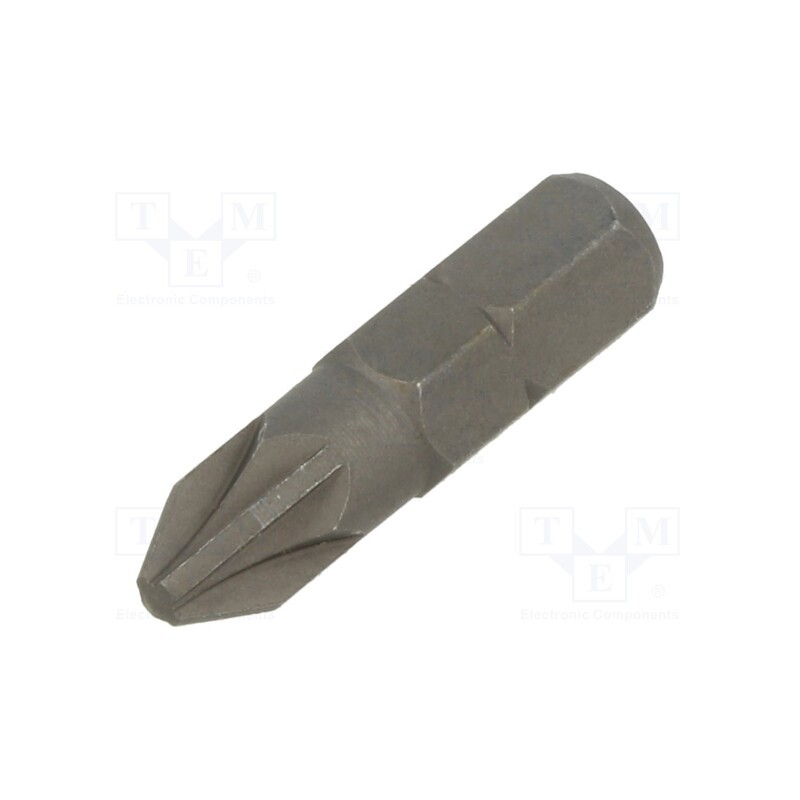10 pcs : 102502Z - Screwdriver bit, Pozidriv®, PZ2, Overall len: 25mm